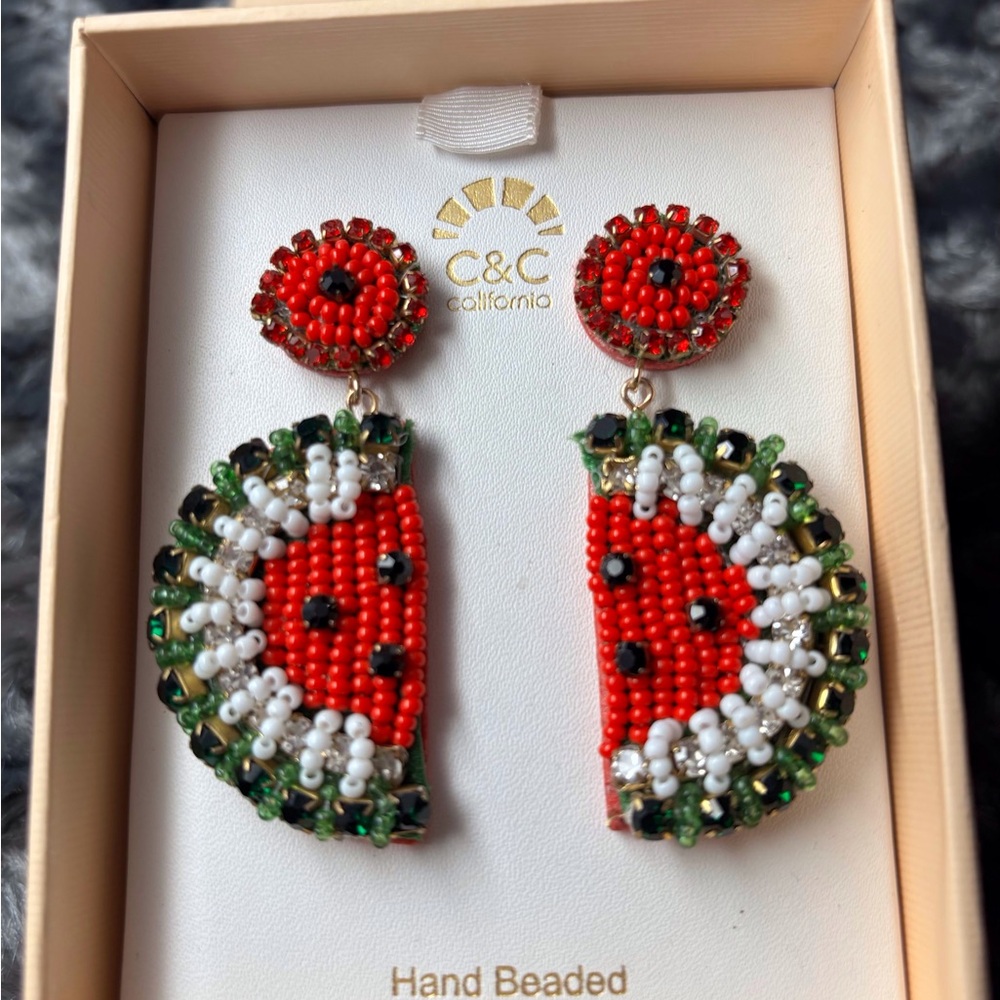 C&C California Watermelon Beaded Earrings